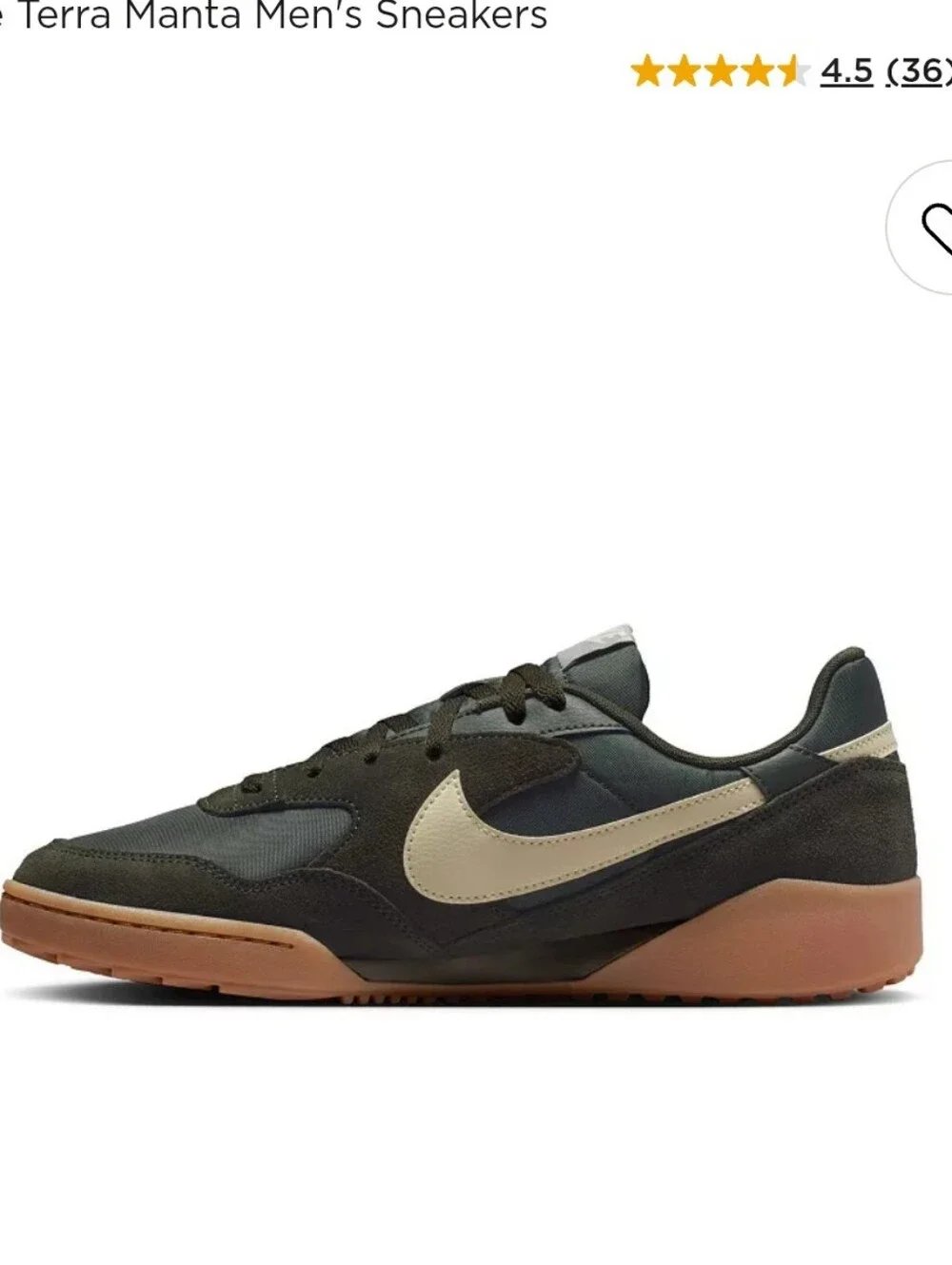Nike Men’s Dark Green Suede Low-Top Sneakers
